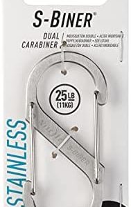 Nite Ize SB3-03-11 Size-2 S-Biner Dual Carabiner Stainless Steel