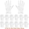 Paxcoo 12 Pairs XL White Cotton Gloves for Dry Hand Moisturizing Cosmetic Eczema Hand Spa and Coin Jewelry Inspection - Image 2