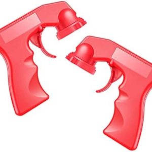 2 Pack Aerosol Spray Trigger Handle Spray Can Grip Handle Spray Paint Gun Reusable Universal Spray Handle Grip Full Hand Grip for Spray Paint Adhesive Lubricant (Red)