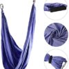 Yaami Aerial Yoga Swing Set Sling Yoga Hammock Trapeze Sling Kit Trapeze Equipment Anti Gravity Fitness Hanging Grip Inversion Tool for Beginners Adults Kids (Purple) - Image 7