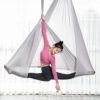 ZCXBHD Aerial Yoga Hammock Set 5mx2.8m Fitness Anti Gravity with 350 KG Load for Inversion Exercise Pilates Gymnastics (Color : Light Gray) - Image 3