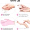 Moisturizing Gloves&Socks, Silicone Gel Gloves for Dry Skin, Cracked Hands and Foot, Full Finger Waterproof Gloves for Hands Foot Care SPA (Pink, Gloves+Socks) - Image 6
