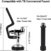 RWUSNX Pre-Rinse Sprayer Valve for Commercial Kitchen Sink Faucet, 1.42 GPM High Pressure Commercial Pre Rinse Faucet Spray Head with Hand Grip Assembly Replacement Kit Chrome Polished (Black) - Image 2
