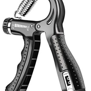 Hand Grip Strengthener Resistance 10-130 lbs Forearm Exerciser，Grip Strength Trainer for Muscle Building, 10-60Kg