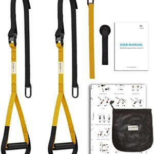 MOMOVE ProProo Home Gym Bodyweight Resistance Trainer Fitness Straps with Exercise Guide Poster