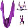Aerial Yoga Hammock, 52.8M Durable Anti-Gravity Flying Yoga Swing, Micro-Elastic Sturdy Yoga Sling Hammock, Maximum Loading 23Kn Pilates Aerial Inversion Kit for Beginners Advanced(Dark Purple) - Image 3