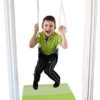 DreamGYM Doorway Swing for Kids Indoor - Trapeze Bar and Gymnastic Rings Combo and Classic Rope Swing for Doorway Gym - Image 8