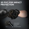 Vgo 1-Pair Heavy-Duty Synthetic Leather Work Gloves, Impact Protection Mechanic Gloves, Rigger Gloves, High Dexterity, Vibration Reduction, Touchscreen Capable (Size L, Black, SL8849) - Image 2