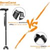BeneCane Walking Cane Adjustable Cane Flexible Walking Cane with LED Light Lightweight Sturdy Portable Walking Stick - Balancing Mobility Aid for Men Women Seniors Comfortable Handle(Pink) - Image 2