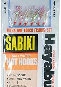 Hayabusa #8 Sabiki Set Yarn and Mackerel Fish Skin Aurora Finish Fishing Set