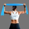 A AZURELIFE Resistance Bands Set, Professional Non-Latex Elastic Exercise Bands, 5 ft. Long Stretch Bands for Physical Therapy, Yoga, Pilates, Rehab, at-Home or The Gym Workouts, Strength Training - Image 8