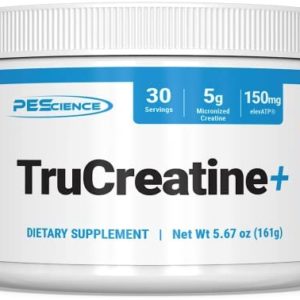 PEScience TruCreatine+, Pure Creatine Monohydrate and ElevATP Powder, 30 Servings