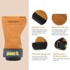 sulemier Weight Lifting Grips Non Slip Adjustable Leather Wrist Wrap Hooks Straps for Maximum Grip Support-Powerlifting, Deadlifts, Rows, Pull Ups for Men &Women Palm Protection with Padded Support - Image 4
