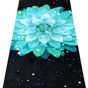 Heathyoga Non Slip Hot Yoga Towel, 100% Microfiber Non Slip Yoga Mat Towel for Hot Yoga, Pilates and Fitness, Exclusive Corner Pockets Design + Free Spray Bottle
