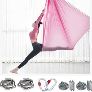 BPDVYRN Aerial Silks Yoga Swing Kit Yoga Hammock Flying Dance Aerial Yoga Yoga Aerial Silk Fabric Antigravity Yoga Hammock for Indoor or Outdoor