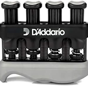 D’Addario Varigrip Hand Exerciser–Improve Dexterity and Strength in Fingers, Hands, Forearms- Adjust Tension Per Finger– Simulated Strings Help Develop Calluses- Comfortable Conditioning