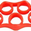 HOME-X Silicone Finger Exerciser, Grip Strength Trainer and Hand Exerciser, Silicone Finger Trainer and Hand Strengthener, Set of 2, 3" L x 1 ½" W x ¾" H, Red and Yellow - Image 8