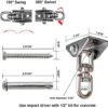 BLASCOOL Swing Hangers Heavy Duty Hook - 2000Lbs Capacity 360°Swivel with 4 Screw for Concrete Wooden Hanging Hardware for Hammock Chair Yoga Gym Trapeze Hammock (2 Sets - Image 2
