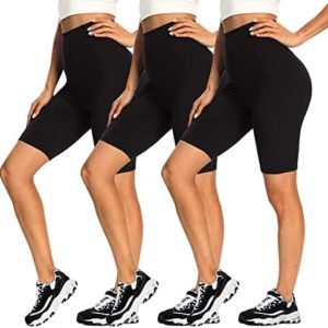 GAYHAY 3 Pack Biker Shorts for Women - 8" High Waisted Tummy Control Workout Shorts for Athletic Running Cycling Yoga