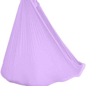 wellsem Deluxe L:5.5 Yards W:3 Yard Yoga Flying Swing Aerial Yoga Hammock Silk Fabric for Yoga Bodybuilding(5mx2.8m) (Lavender)