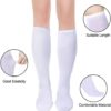 3 Pairs Womens Cotton Knee High Socks, Causal Soild Stripe Tube Knee Socks - Image 7