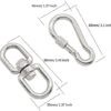 Hamineler 2Pcs M8 304 Stainless Steel Swivel Ring Double Ended Swivel Eye Hook, 2Pcs M8 Spring Hook, for Marine Mooring Swivel Tree Swing, Hanging Hammock, Hanging Rotating Device - Image 3