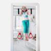 DreamGYM Doorway Swing for Kids Indoor - Trapeze Bar and Red Gymnastic Rings Combo - Image 4