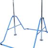 Athletic Bar Kids Jungle Gym Gymnastics 3 in 1 Deluxe Swing Set, Trapeze Rings, Monkey Bars Kip Bar Playground Expandable Junior Training Bar Foldable Climbing Tower Blue - Image 4
