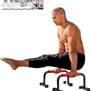 Rubberbanditz Parallettes Bars For Push Ups & Dip | Lightweight, Heavy Duty Non-Slip Parallel Bars Stand For Handstands, Calisthenics, Crossfit, Gymnastics, & Bodyweight Training Workouts