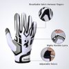 Football Gloves Ultra-Stick Sports Receiver Gloves, Breathable and Non-Slip Silicone Grip Glove, Enhanced Performance White/Red Football Gloves for Youth & Adult(1 Pair) - Image 2