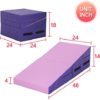 Gymnastics Mat 48”X24”X14” Incline Tumbling Mats for Home Gym, Folding Exercise Mat with Non-Slip PVC Surface & Handles, Cheese Wedge Mat for Kid Adults Workout - Image 7