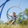 HearthSong 40-Inch Steel-Frame Aerial Hoop Spinning Round Tree Swing with Suspended Tesline Fabric Seat, Holds 300 lbs. - Image 4