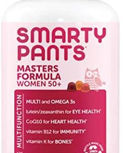 SmartyPants Women's Masters 50+ Multivitamin: Vitamin C, D3 & Zinc for Immunity, Lutein/Zeaxanthin for Eye Health*, CoQ10 for Heart Health, Omega 3 Fish Oil (EPA & DHA), B6, 120 Count (30 Day Supply)
