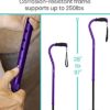 Vive Quad Cane - Walking Stick for Men and Women - Lightweight Adjustable Staff - Comfortable Right and Left Hand Grip for Stability Support - Four Prong Sturdy Aluminum Travel Aid - 4 Tip - Image 5