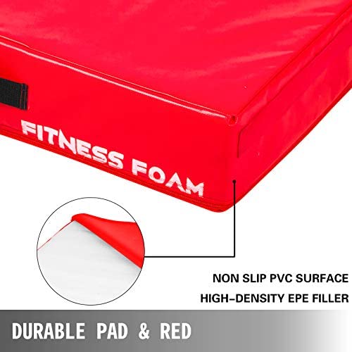 Happybuy 10 inch Thickness Fitness Crash Pad, Max Capacity 880LBS Barbell Crash Cushion Pads, High-Density Foam Filler Weightlifting Protector Falling Pads, One Pair Cushioned Foam Mat for Olympic Weightlifting - Image 4