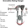 BLASCOOL Swing Hangers Heavy Duty Hook - 2000Lbs Capacity 360°Swivel with 4 Screw for Concrete Wooden Hanging Hardware for Hammock Chair Yoga Gym Trapeze Hammock (2 Sets - Image 3