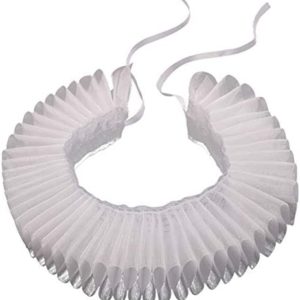 GRACEART Elizabethan Dickens Ruff Neck Clown Collar Elizabeth Wrist Ruffs Ruffle Cuff Arm Bands