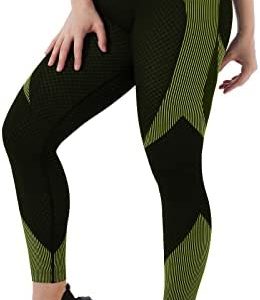 FeelinGirl High Waisted Yoga Leggings for Women Workout Running Pants with 3 Rows Hook&Eye Stretchy Fitness Gym Tights