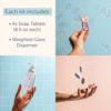 Tirtyl Hand Soap Single Kit - Glass Foaming Dispenser + 4 Tablet Refills - Compostable Packaging - Variety Fragrances - 32 fl oz total (makes 4x 8 fl oz bottles of soap) - Image 3