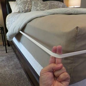 RUBBER HUGGER Bed Sheets Holder Band, Queen Size Mattress, Sheet Holder for Corners, Elastic Bedding Holder Band to Hold Sheets on The Bed, 1 Strap for Adjustable Mattresses Included, Medium Size