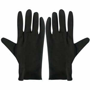 Beaupretty Moisturizing Eczema Cotton Gloves, 12 Pairs Black Cotton Gloves for Dry Hands, SPA Lotion Gloves Cosmetic Gloves L