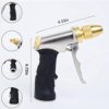 Garden Hose Nozzle, 100% Heavy Duty Metal Spray Nozzle High Pressure Water Nozzle with 4 Patterns for Watering Garden, Washing Cars and Showering Pets - Full Brass Nozzle + ABS Non-Slip Grip - Image 4