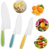 MAZYPO Kids Knife Set of 3 - Firm Grip, Serrated Safe Edges– Colorful Nylon Toddler Cooking Knives to Cut Fruits, Salad, Cake, Lettuce (Green/Yellow/Blue) - Image 3