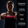 THERABAND FlexBar, Tennis Elbow Therapy Bar, Relieve Tendonitis Pain & Improve Grip Strength, Resistance Bar for Golfers Elbow & Tendinitis, Red, Light, Beginner - Image 3