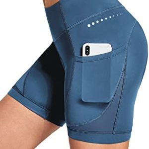 BALEAF Women's 4D Padded Bike Shorts Cycling Tights Padding Pockets Spinning Bicycle Gel Cushion UPF50+
