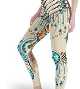 Native American Mandala Dreamcatcher Cute Women Leggings Thin Yoga Pants Design for Fitness