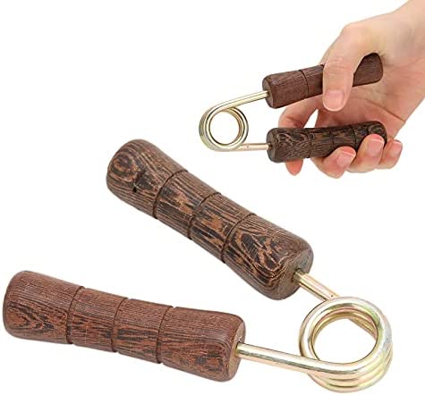 Jievazb Hand Grip Strengthener, Wooden Handle Grip Strength Trainer Relieve Wrist & Thumb Pain Wrist Hand Exerciser for Gym Home Office Travel Use - Image 2