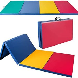 Polar Aurora 4'x8'x2 Pu Leather Folding Gymnastics Gym Tumbling Exercise Martial Arts Mat Pad