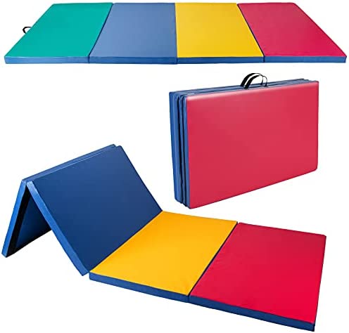Polar Aurora 4'x8'x2 Pu Leather Folding Gymnastics Gym Tumbling Exercise Martial Arts Mat Pad