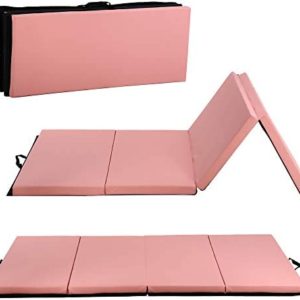 Payhere Thick Gymnastics Exercise Mat, 4'x8'x2 Extra Thick High Density Anti-Tear Folding Tumbling Mats Gymnastics for Home, Gym Mat for MMA, Stretching Yoga Cheerleading Martial Arts